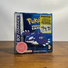 Pokemon Sapphire Zaffiro ITA Original Nintendo Game Boy Advance Box and manual