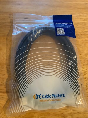 Cable Matters USB 3.0 Cable (USB 3 Cable, USB 3.0 A to B Cable) in Black 10 Feet