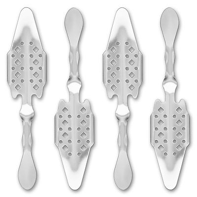 4x Absinth Löffel Losanges 41 - Absinthe Spoon - Cuillère à Absinthe - Besteck
