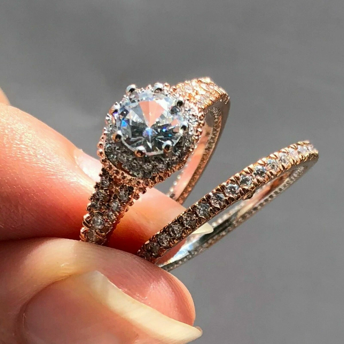 Simulated diamond on sale bridal set