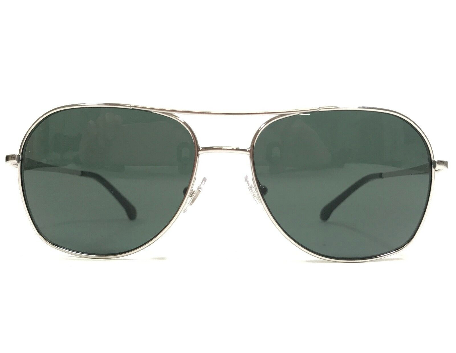 Солнцезащитные очки Brooks Brothers BB4023 155871 в серебряной квадратной оправе с зелеными линзами 15090₽