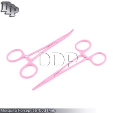 2 Mosquito Hemostat Forceps 5" Pink Color Surgical Instrument Str  Cvd 