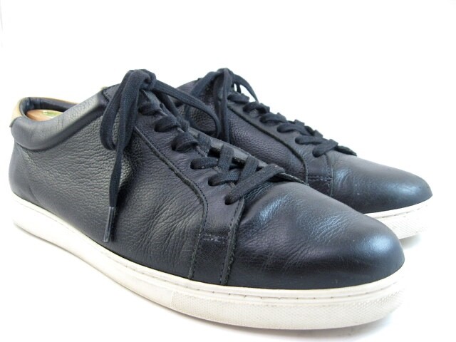 SAOLA Allen Edmonds "COURTSIDE" Sneakers eleganti derby da uomo in pelle 10 EEE Nero (455N)