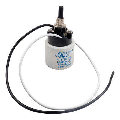 E26 E27 Ceramic Light Socket with Rotary Knob Switch for Porcelain E26 Socket