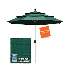 EliteShade USA 10-Year-Non-Fading 9Ft 3 Tiers Market Umbrella Patio Umbrella ...