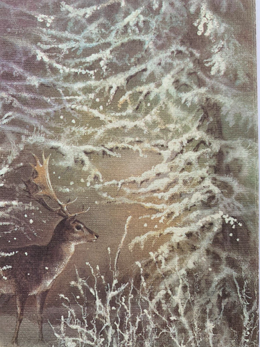 AK Postkarte Isakov Reh Kitze Wald Schnee Weihnachten Neujahr Russland Udssr - Bild 3 von 4