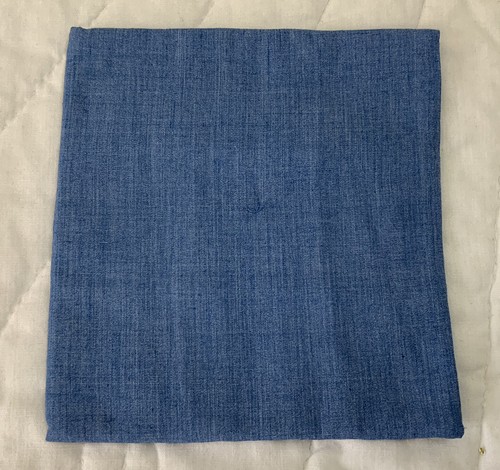 Vintage Patchwork Quilt Table Topper, Nine Patch, Calico Prints, Blue, Black - Picture 5 of 6