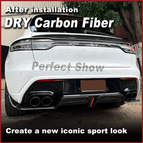 Difusor trasero de carbono DRY difusor alerón trasero para Porsche Macan 90B 22-23 - Imagen 3 de 13