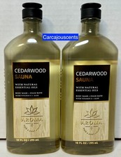Bath & Body Works Aromaterapia Madera de Cedro Sauna Body Wash Set de 2
