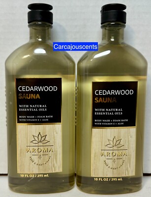 Bath & Body Works Aromatherapy Cedarwood Sauna Body Wash set of 2