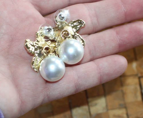 Kate Spade Amalfi Mosaic Earrings multi chandelier & Norstrom flower/pearl lot 2 - Picture 9 of 10