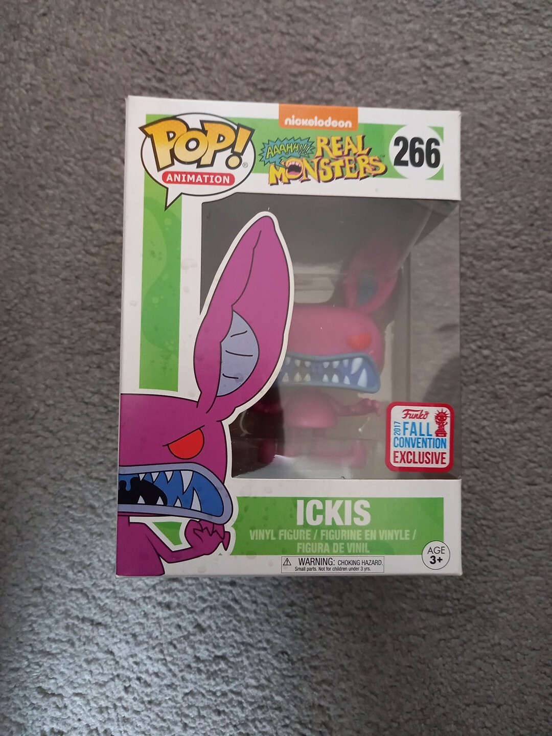 Funko Pop! Nuevo En Caja Animación Aaahh!!! Real Monsters Ickis Nycc 2017 Convención De Otoño