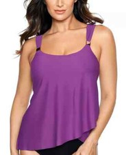 Miraclesuit  Razzle Dazzle Underwire Tankini Top Orchid Purple 8 New