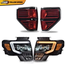 LED DRL PROJECTOR HEADLIGHTS TAIL LIGHT LAMP FIT FOR 2009-2014 FORD F-150