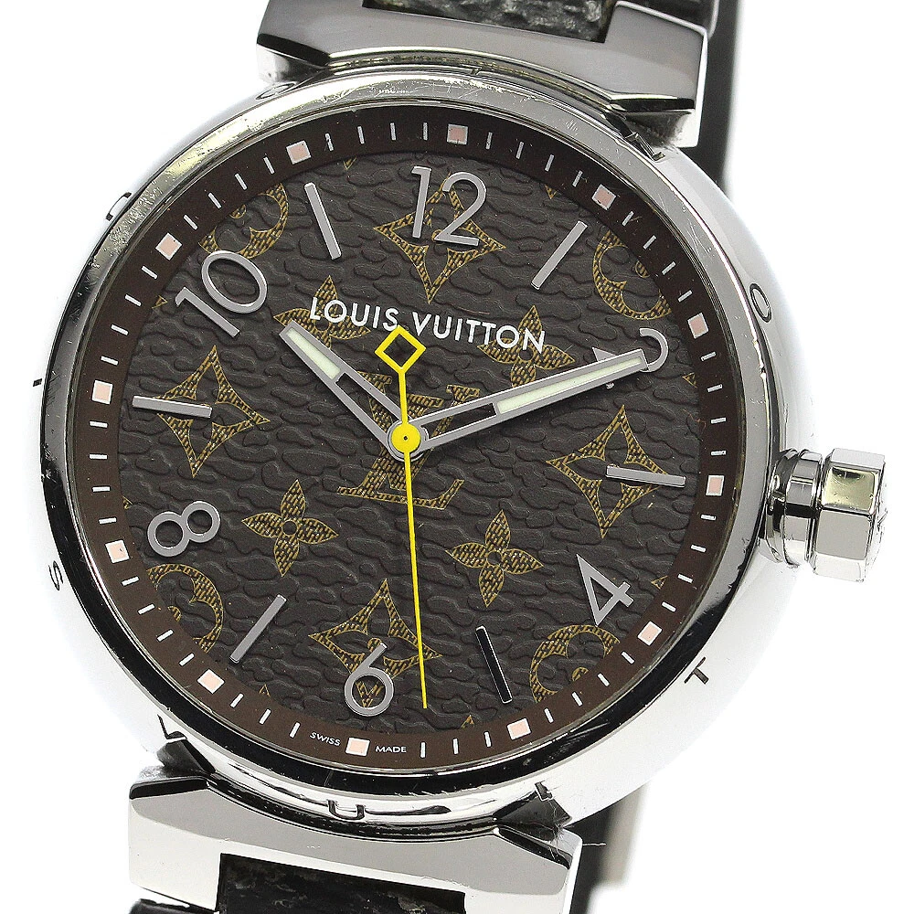 LOUIS VUITTON Tambour QA072 Monogram Dial Quartz Men's Watch_738237