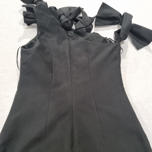 C/MEO COLLECTIVE Sz XS Sweet Devotion Dress Black Large Bow detail Mini RRP $240 - Picture 15 of 16
