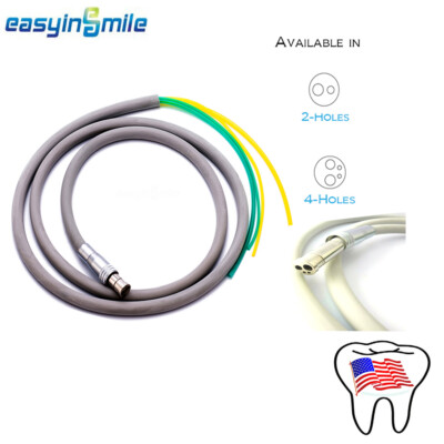 EASYINSMILE Dental Silicone Turbine Handpiece Tubing Tube Hose Connector 2/4hole