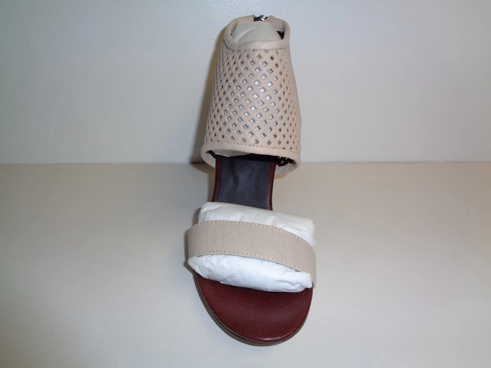 TODO NEGRO Talla 7.5 Eur 38 HALF WILD Sandalias de Cuña de Cuero Marfil Nuevos Zapatos para Mujer Foto 3 de 4