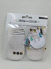 Crate Paper Snow And Cocoa 6 Jar Pockets And Embellishments Christmas