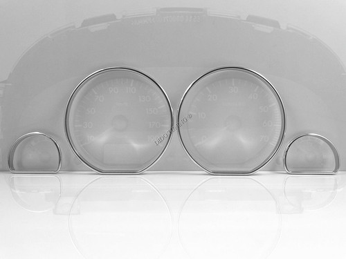 For Peugeot Partner 96-02 Polished Aluminum Dashboard Trim Cluster Rings 4pcs - Picture 2 of 7