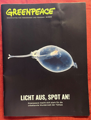 greenpeace Nachrichten 01/2025 LICHT AUS; SPOT AN! unbekannte Welt der Tiefsee