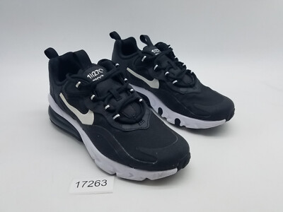 Nike Air Max 270 React (GS) Boy's Size 5Y Running Shoes Black White