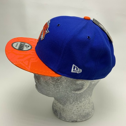 New Era Cap NBA NY Knicks Royal Blue Orange Snake Print 9FIFTY SnapBack Hat - Picture 3 of 7