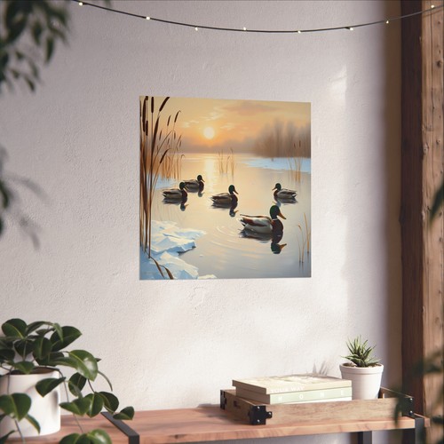 Duck Wall Art Print Sporting Hunting Mallard Ducks Signed print Wildlife Decor - Picture 11 of 17