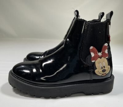 ZARA Girl's Minnie/ Mickey Mouse DISNEY Ankle Boots Black/ EU 33