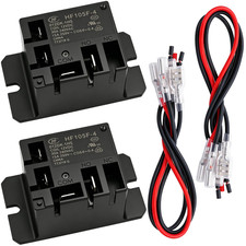 Tnisesm 2PCS Power Relay SPST 1 NO DC12V Coil, 30A SPST 120 VAC with Flange Mou