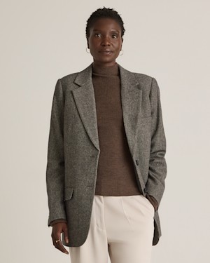 Quince Women Italian Wool Oversized Blazer Gray M