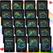 20 Pack 8.5 Inch LCD Writing Tablet Drawing Board,Black,Cute