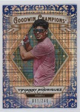 2025 Upper Deck Goodwin Champions Blue Checkers 11/249 Yovanny Rodriguez #42 c7o