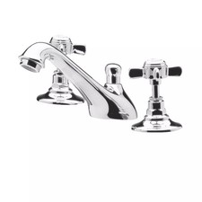 Image of Balterley Traditional Crosshead 3 Tap Hole Basin Mixer Tap with Pop-Up Waste