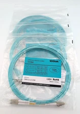 Lot of 4 10Gtek OM3-LC-LC-DM3 Optical Patch Cord 3 Meter Multi Mode Fiber Duplex