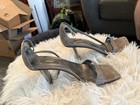 DKNY Women’s Silver Strappy Ankle Strap Stiletto Square Toe Heels 8.5 — photo 3