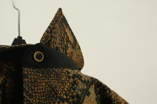 Camisa con botones Valiant Paris Made in France para hombre jersey grande de algodón de piel de serpiente - Imagen 7 de 12
