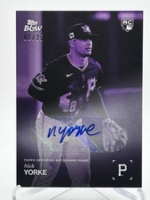 2025 Topps Black and White Nick Yorke RC Auto Purple /25