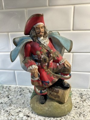 Antique Vintage Captain Morgan Rum 11  Tall Statue Bar Display