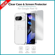 For Google Pixel 10 Phone Case Shockproof Heavy Duty Cover +LCD Screen Protector