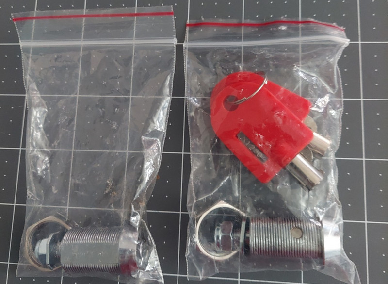 redbox long shaft lock set for lightbox door includes 2 keys -air exchanger key