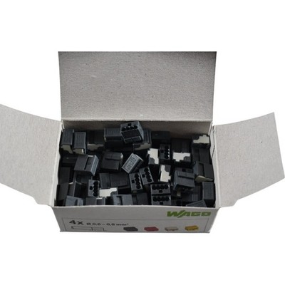 NEW WAGO 243-204 MICRO PUSH WIRE Connector 4-Conductor Junction Box 100pk