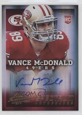 2013 Panini Absolute Rookie Spectrum Gold 17/25 Vance McDonald #197 Auto 2h4