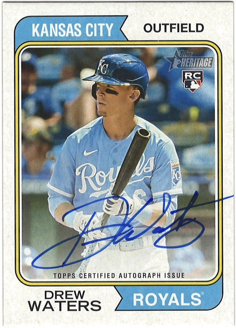 2023 Topps Heritage - Real One Autographs Drew Waters #ROA-DW (AU, RC)
