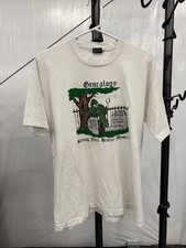 Vintage Genealogy T-Shirt Large Sherlock Holmes Humor Graphic Made in USA