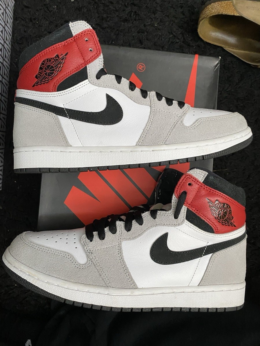 Air Jordan 1 Retro High OG Smoke Gray 2020 Black Red White - Size