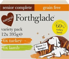 Forthglade Wet Dog Food Variety 12x395g Trays Senior 7 Years+ Grain Free UK 4.65 per kilo