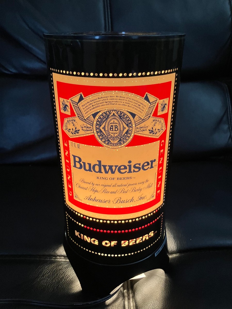 Vintage Budweiser King of Beers Rotating Carousel Light Lamp