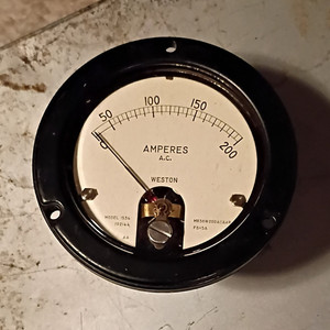 Weston 1534 AC Ammeter Panel Meter 0-200A Ruggedized Sealed Model 1534