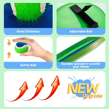 Toss and Catch Ball Set with 6 Paddles 3 Balls Outdoor Game for Kids Backyard